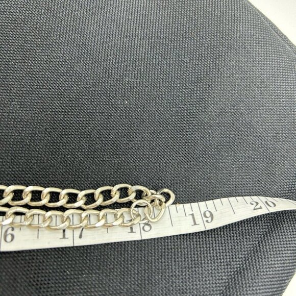 Faux Turquoise Flower Shaped Rhinestone Statement Necklace - Picture 7 of 7